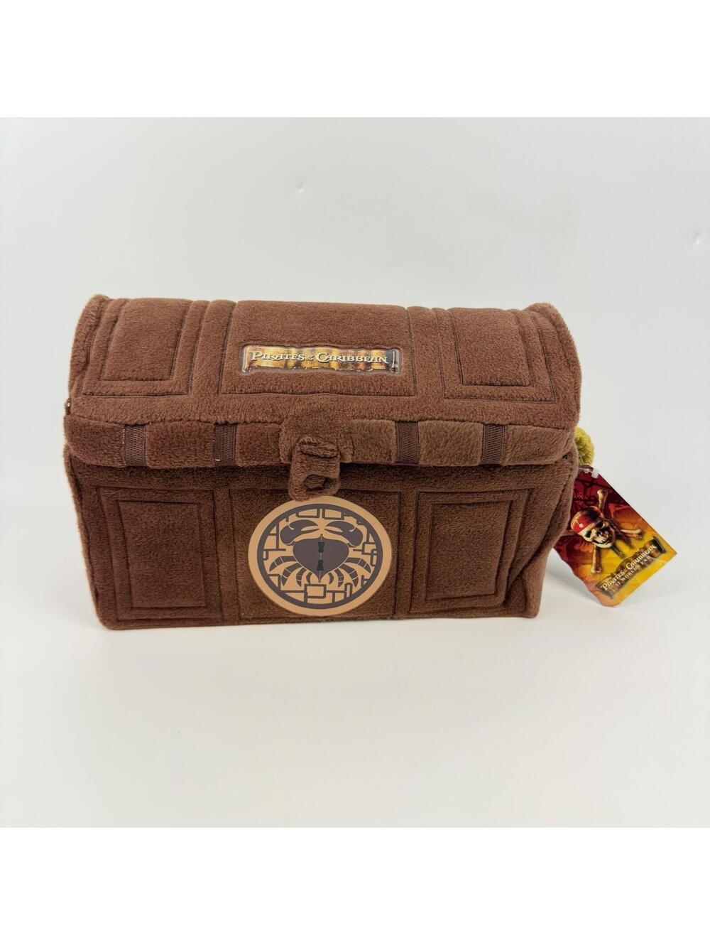 Disney Pirates Of The Caribbean Plush Treasure Chest Dead Mans Chest w/Tag